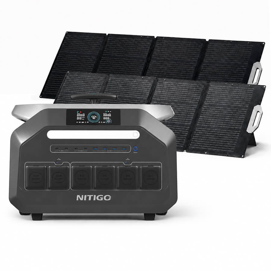 NITIGO P3200 + 2x SP200 Solar Bundle